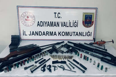 Adıyaman'da evden cephanelik çıktı