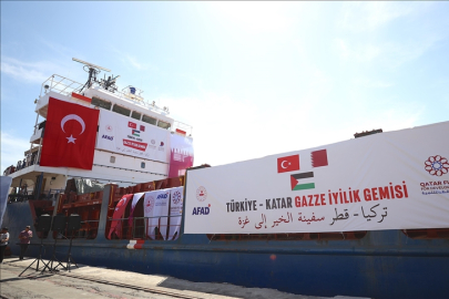 "Türkiye-Katar Gazze İyilik Gemisi" Yola Çıktı