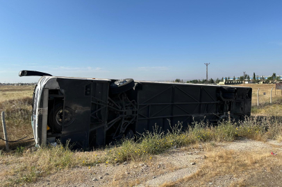 Şanlıurfa’da Devrilen Otobüste 5 Kişi Yaralandı