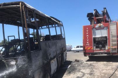 Şanlıurfa'da Otobüste Yangın Çıktı