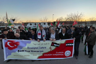 Şanlıurfa'da Filistin'e Destek Konvoyu