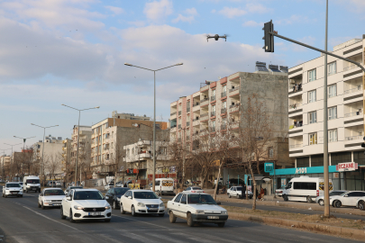 Şanlıurfa'da Dron İle Trafik Denetimi