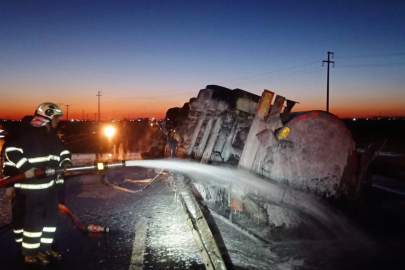 Trafik Kazası Sonrası Yangın Çıktı