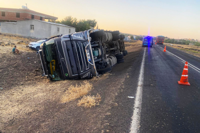 Şanlıurfa'da Hayvan Yüklü Tır Devrildi