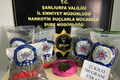 Suruç’ta 22 Kilo Esrar Yakalandı