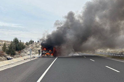 Yolcu Otobüsünde Yangın Çıktı