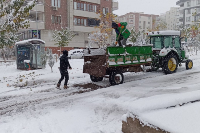 Karaköprü’de Karla Mücadele