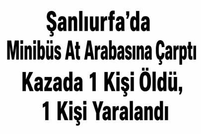 Kazada 1 Kişi Öldü, 1 Kişi Yaralandı