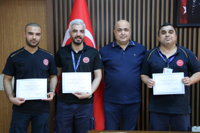 112 Ekibine Teşekkür Belgesi