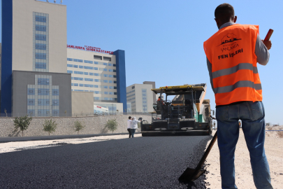 Şehir Hastanesi Yolu Asfaltlanıyor