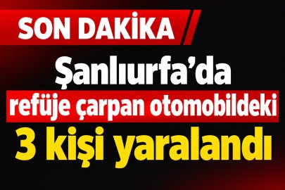 Refüje Çarpan Otomobilde 3 Yaralı